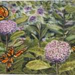 Summer, Butterflies, Milkweed, Painting